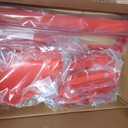 JWWY Complete Exterior Cover Trim Kit for 2015-2023 Dodge Challenger, Full Coverage Hood Scoops Cover Grille Insert Trim Door Handle Cover Side Mirror Cover Trim Exterior Accessories Red 16PCS