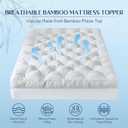 5 Inch Queen Mattress Topper Viscose Derived from Bamboo, Extra Thick Pillow Top Mattress Pad Queen Size, Cooling for Hot Sleepers, Memory Foam Filling for Pain Relief, White