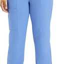 Fabletics Women's Performance Scrub Pant - MotionTech, 4-Way Stretch, Pocket-Packed, Lightweight, Semi-Slim Fit, S/ Regular 28 in | 28, Ceil Blue