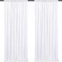 White Sequin Backdrop Curtains-2 Panels 2FTx8FT White Backdrop for Valentines Day, Glitter Party Decorations Background Drapes for Wedding Birthday Anniversary Graduation Photo Booth Decor