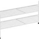 SUFAUY 2-Tier 33" Wide Shoe Rack, Closet Metal Shoe Rack Organizer Heavy Duty, Stackable, White