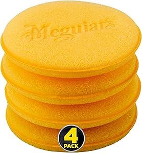 4 prs of Detailer's Choice 4" Foam Applicator Pads, designed for applying wax, polish, and protectants to vehicle exteriors.