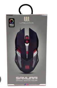 LifeWorks Samurai Optical Gaming Mouse Multi Color