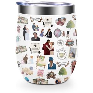 LONGXIN TV Show Inspired Gift, TV Show Merch, Christmas, Birthday Gifts for Women, Girls, Fans, Friends, Book Lovers, 12 oz Stainless Steel Coffee Wine Tumbler Cup with Lid