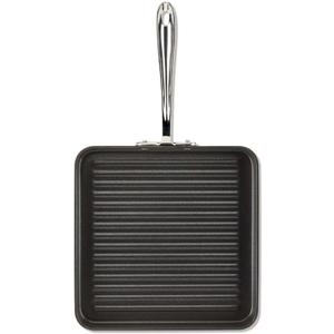 All-Clad HA1 Hard Anodized Nonstick Grill 11x11 Inch Oven Safe 350F Pots and Pans, Cookware Black