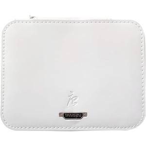 TANGZU Premium Leather Earphone Case, Water-Resistant Portable Earbuds Storage Case for Earphones, Audio Accessories, Eartips and Cables, White-Max