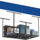 GIOTORENT 3x4FT Heavy Duty Overhead Garage Storage Rack - Adjustable Ceiling Shelving with 450lbs Weight Capacity, Metal Garage Organization System, Black