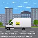 Magnetic Delivery Vehicle Frequent Stops Signs,Caution This Vehicle Makes Frequent Stops Magnet,Reflective Magnetic Safety Warning Sign Sticker for Carrier delivery Fleet Car Truck Van Flex Driver 2 pack (12X8") (yellow)