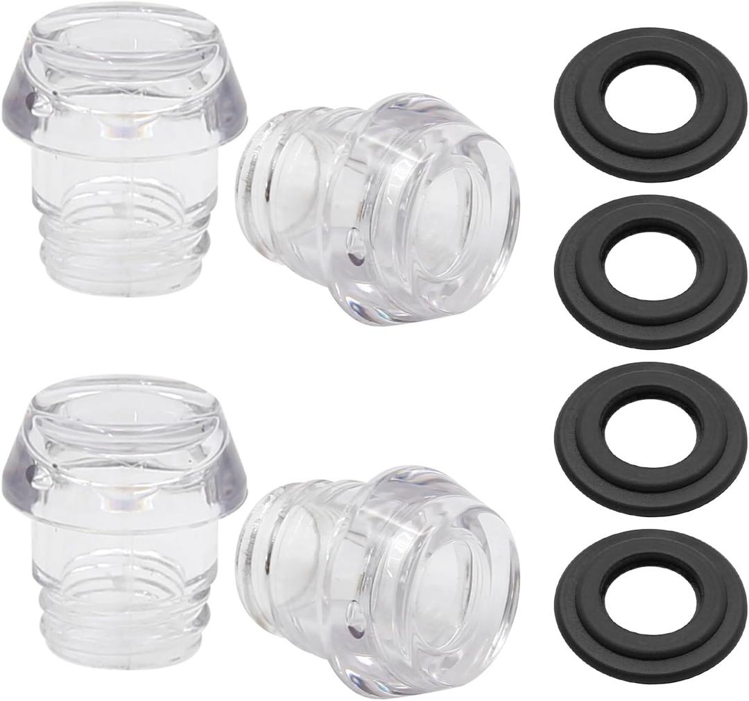 4PCS Plastic Knob Top and Washer Ring Replacement Transparent Coffee Percolators Pot Top