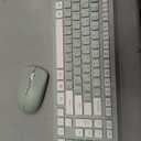 Wireless Keyboard and Mouse Combo, Full-Sized Wireless Keyboard and Adjustable DPI Mouse, 2.4GHz USB Receiver, Silent Keyboard and Mouse for PC, Windows, MAC, Desktop, Laptop (Avocado Green)