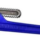 8-Inch Mini Pipe Wrench - Quick-Adjust, Soft Grip Handle - Straight Jaw Plumbing Tool for Pipe, Household Use, Vehicle Repai (Blue)