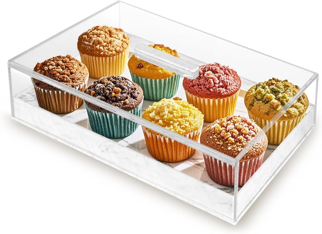Large Rectangular Acrylic Cake Tray  Marble-Patterned Dessert Display Stand  Durable Shatter-Resistant Design for Cakes, Pastries, Appetizers, Parties, Weddings, and More