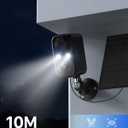 Security Cameras Wireless Outdoor: Cameras for Home Security WiFi Camera with Solar Panel Battery Powered Surveillance System Kit Motion Sensor Alarm Floodlight Night Vision IP66 Waterproof, Black