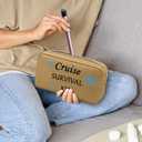 3 x Cruise Makeup Bag Gift Cruise Lovers Gift Cruise Cosmetic Bag for Women Friends Cruise Accessories Cruise Ship Makeup Bag Cruise Lover Summer Vacation Gift Cruise Gifts Ideas Cruise Themed Gift