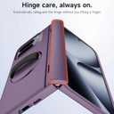 SURITCH for Google Pixel 10 Pro Fold Case with 360 Rotatable Hand Strap Phone Grip Holder & Invisible Kickstand & Screen Protector, Protective Cover for Pixel 10 Pro Fold -Dark Purple