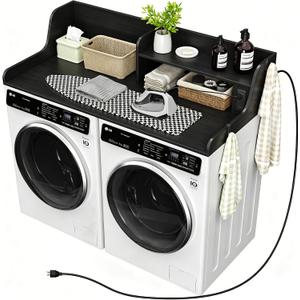 Washer Dryer Countertop with Power Outlet, 54"W x 27.5"D Laundry Countertop