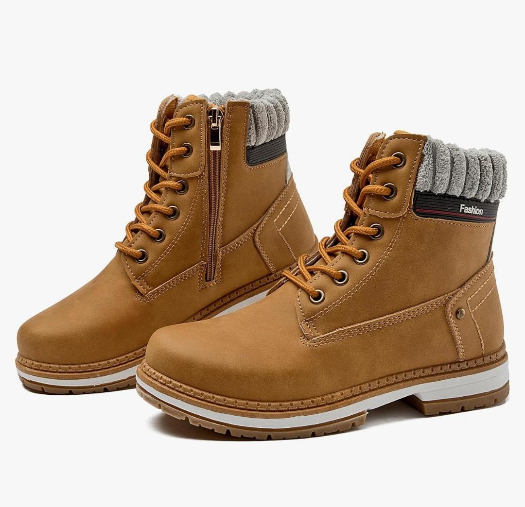 Women Work Boots - Waterproof Hiking Outdoor Lightweight Construction Composite Comfortable Zipper Hiking 39