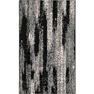 Garland Rug Jasper 3 ft. x 5 ft. Area Rug, Non Slip, Abstract Rug, Foldable, Stain Resistant Rugs for Living Room, Bedroom, Modern, Black/Earth Tone