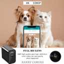 4K Wireless Cameras Mini Small Security Wall Outlet WiFi Camera Indoor Camera for Home SecurityUpgraded (CAM) Not Supporting 5G