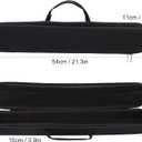 EVA Hard Shell Fishing Rod Bag with Internal Net Bag, Shoulder Strap, Double Metal Zipper Pulls and Lock Design, Approx. 54 x 11 x 6cm/21.3 x 4.3 x 2.4in
