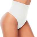 Womens Thong Shapewear Mid to High Waisted Shaper Thong WN0017 (Small)