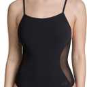 ARENA Womens Feel Women's Mesh Panels Closed Back Swimsuit (30, Black)