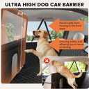Snagle Paw Dog Car Seat Cover & Back Seat Extender,31"Super High Pet Barrier with Anti-Slip Hard Bottom Hammock Holds 440lbs,Water-Resistant Car Seat Protector for SUV,Trucks,Easy-Clean,Patent Pending