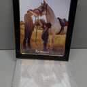 Fun Memories 8x10 Picture Frame - 3pcs Black Enamel Glass Photo Frame with Gold Metal Edge & Easel for Display Picture Frame on Countertops, Tabletops, Bookshelves, Desks, Walls (Black/Gold)