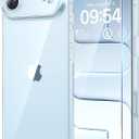 5 x TAURI for iPhone Air Case, Full Camera Protection with Screen Protector, Anti-Yellowing Military-Grade Protection Shockproof Slim Phone Case for iPhone 17 Air 6.5 inch, Clear