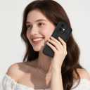 MZELQ for iPhone 17 Case 2025 Case, Silicone Wave Ripple Cute Pattern, Camera Protection Soft Slim Shockproof for Girls Women -Black