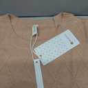 EVALESS Womens Sweaters Trendy Casual Crewneck Long Sleeve Cable Knit Lightweight Oversized Fall Sweaters Pullover Tops L