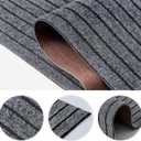 ANTPOP 2FT x 6FT Non Slip Runner Rug - Waterproof Washable Outdoor Runner Rug for Hallway, Patio, Laundry Room, Custom Length Carpet Runner for RV, Entryway, Indoor Outdoor, Stripe Gray