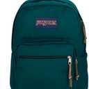 JanSport Right Pack Backpack - Durable Daypack with Padded 15" Laptop Sleeve, Spacious Main Compartment & Integrated Water Bottle Pocket - Deep Juniper