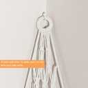 2 x Stuffed Animal Hammock Corner Net Plushies Storage Hammock for Stuffed Animals Boho Room Decor Macrame Wall Decor with LED Light (Large, White)