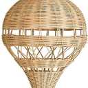 3 x 
Beige Rattan Weaving Chandelier,Hand Wicker Pendant Lamp,Creative Hot Air Balloon Weaving Chandelier Hanging Lamp E27 Rattan Boho Basket Pendant Light Made in China