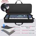 BOSSTIN 61 Key Keyboard Case with Wheels, Internal Size: 41.7"x 14.5"x 5.7", Waterproof Padded Rolling Gig Bag Keyboard Piano Case for 61 Key Piano Keyboard (Red), 42"x 14.5"x 6"