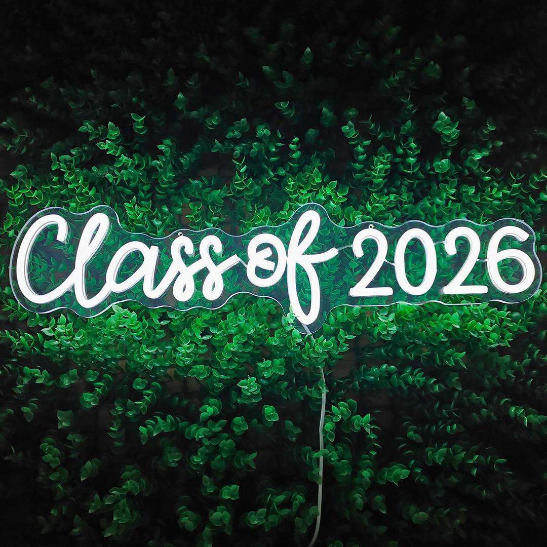 Large Congrats Grad Neon Sign Class of 2026 Led Sign Dimmable 2026 Graduation Decorations Grad Party Light Up Sign Senior College Graduation Gift 21 * 5.3 Inch