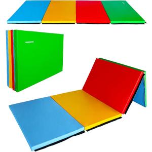 Fitvids Folding Extra Thick High Density Anti Tear Gymnastics Gym Folding Exercise Aerobics Mat