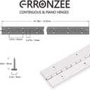 Piano Hinge 48 Inch x 1.5 Inch Stainless Steel Continuous & Piano Hinge Heavy Duty Piano Hinges, 0.035" Leaf Thickness, 1.5 Inch Open Width, Screw Included