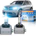 Fit for Dodge 2014-2020 Durango RT SRT GT SXT Sport D3S HID Xenon Headlight Bulbs, Upgraded High Low Beam 35W Bi-Xenon Light Bulb Replace, 8000K White Blue, Plug and Play, Pack of 2