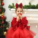 3 x Christmas Hair Accessories - Sequins Bows Alligator Clips with Clips for Girls, Women, Toddlers in Red, White, Green