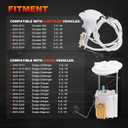 Electric Fuel Pump Module with Sending Unit Compatible with 2005-2015 Chrysler 300,Dodge Challenger Charger Magnum Left Driver Side & Right Passenger Replaces# 5136023 5136022 E7192M E7264A