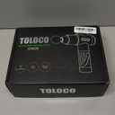 TOLOCO Massage Gun, Deep Tissue Back Massage for Athletes for Pain Relief, Percussion Massager with 10 Massages Heads & Silent Brushless Motor, Valentines Day Gifts for Him Her, Black