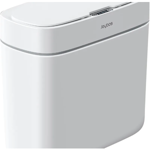 JOYBOS Bathroom Trash Can,3 Gallon Waterproof Automatic Small Bathroom Garbage Can with Lid, Slim Motion Sensor Plastic Narrow Trash Bin for Bedroom, Kitchen, Office,RV White