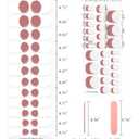 3 x EBANKU Semi Cured Gel Toenail Strips, UV Nail Stickers for Toes, French Sheer Jelly Nude Pink Long-Lasting Manicure Strips With Nail File & Stick, Works With UV Lamps