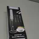 Milk Frother Handheld Rechargeable with Stand, Frother Wand Drink Mixer Electric Whisk for Coffee, Detachable With 3 Stainless Whisks, Hand Mixer for Lattes, Cappuccino, Matcha, Egg, Silver