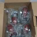 Finnhomy Swivel Caster Wheels 3 Inch Threaded Stem Casters Set of 4 Heavy Duty 3/8"-16 x 1 Anti-wear Polyurethane Industrial Castor Wheels for Cart/Furniture Load Bearing 2200 Lbs Smooth Casters Red