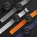 2 x Silicone Band Compatible with Samsung Galaxy Watch Ultra 47mm (2024/2025), Breathable Silicone Band for Galaxy Watch 7 6 5 4 44mm 40mm / 6 Classic 43mm 47mm / 5 Pro 45mm / 4 Classic 46mm 42mm