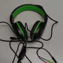 H-10 Gaming Headset for PS4, Xbox One, PC, PS5, Nintendo Switch, Stereo Wired Noise Cancelling Over Ear Headphones with Mic for Kids Adults, Bass Surround, Soft Memory Earmuffs, Green