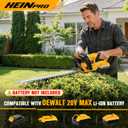 HEINPRO 22" Hedge Trimmer Cordless Compatible with Dewalt 20V MAX Battery, Electric Hedge Trimmer Cordless, Battery Powered Hedge Trimmers, Bush Trimmer for Garden, Shrubs(Battery not Included)
